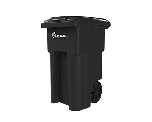 Contenedor de basura negro 180 litros