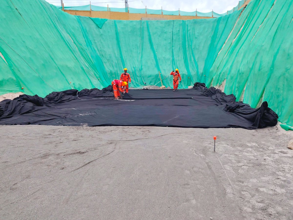 Instalación de Biodren en talud