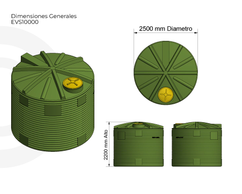 Estanque  10000 lts + kit bomba 1hp 