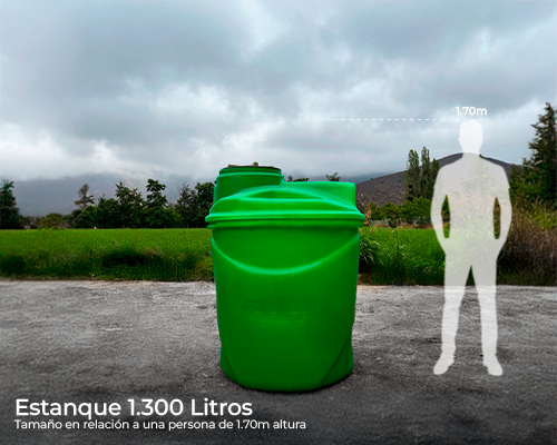 Estanque vertical estandar 1300 lts