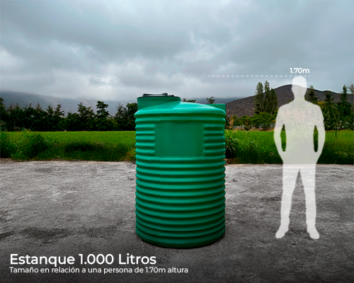 Estanque vertical extra reforzado 1000 lts