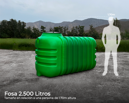 Fosa séptica horizontal 2500 lts