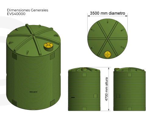 Estanque vertical estandar 40000 lts