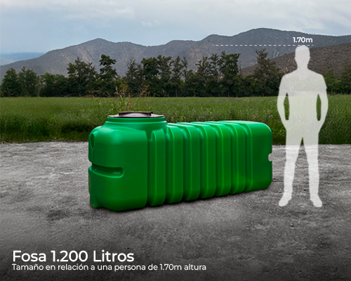 Combo fosa séptica 1200 lts. (hasta 4 personas)