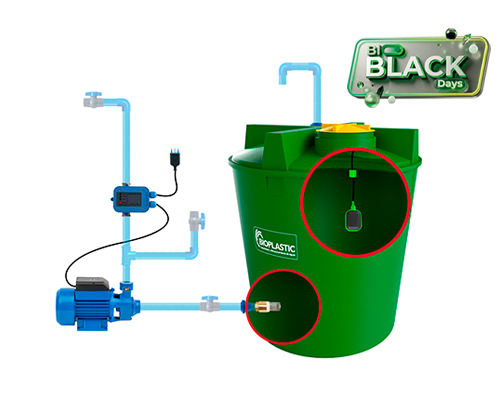 Estanque 3400 lts + kit bomba 0,5 hp