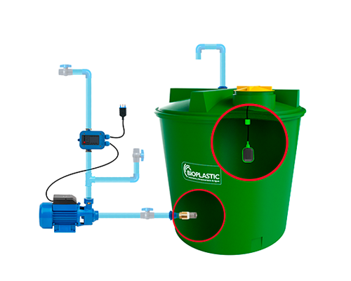 Estanque 5400 lts + kit bomba 0,5 hp