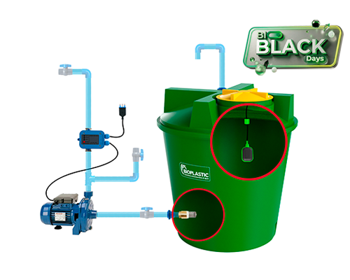Estanque 3400 lts + kit bomba 1 hp