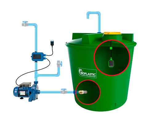 Estanque 5400 lts + kit bomba 1 hp