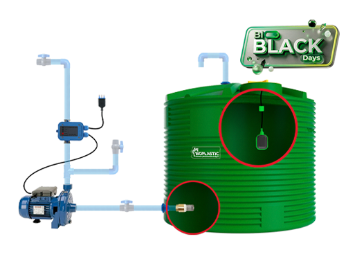 Estanque  10000 lts + kit bomba 1hp 