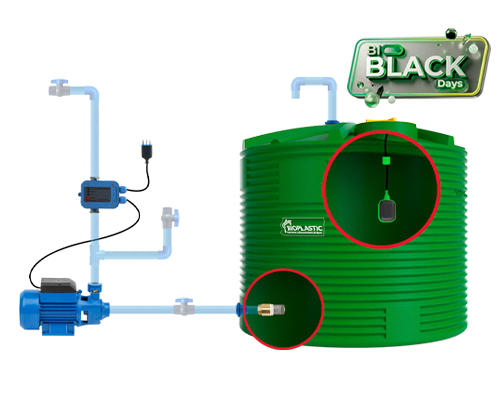 Estanque 10000 lts + kit bomba 0,5 hp