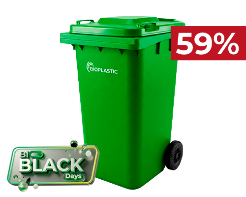 Contenedor de basura verde 240 litros