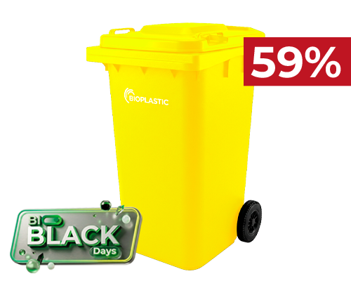 Contenedor de basura amarillo 240 litros