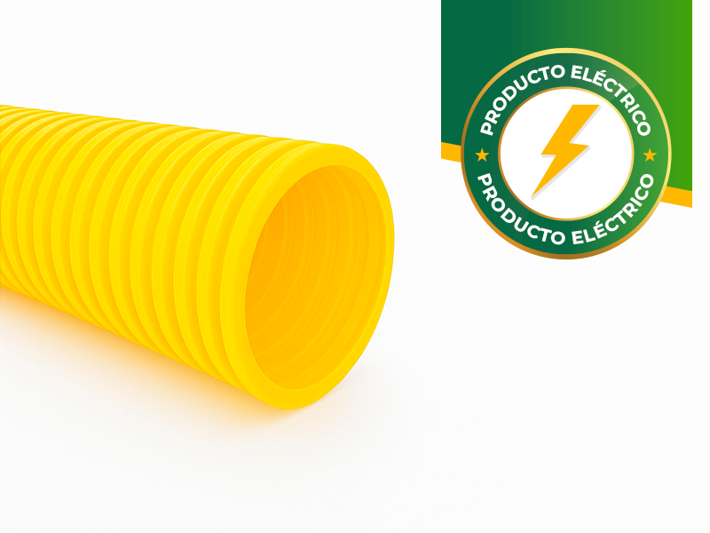 Tubería electrica corrugada  amarilla110mm