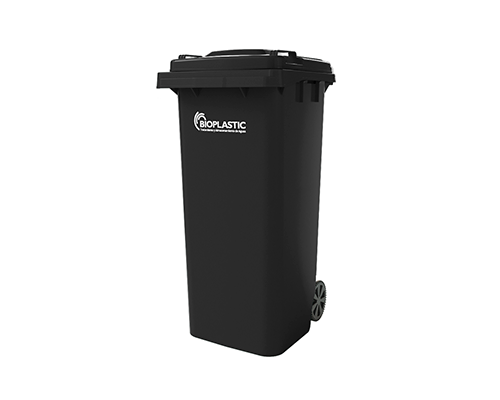 Contenedor de basura negro  120 litros